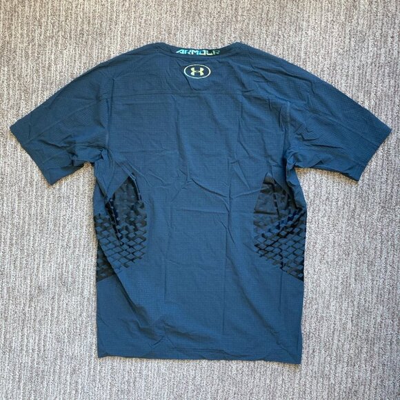 New Men's XL Under Armour HeatGear Armour Zonal Compression Short Sleeve Gray - Picture 3 of 4